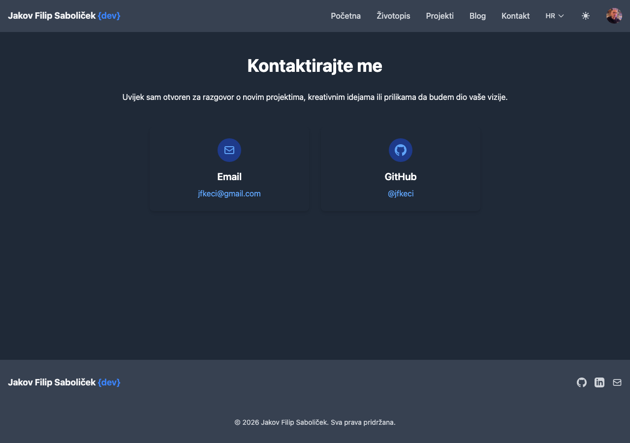 Contact page in Croatian